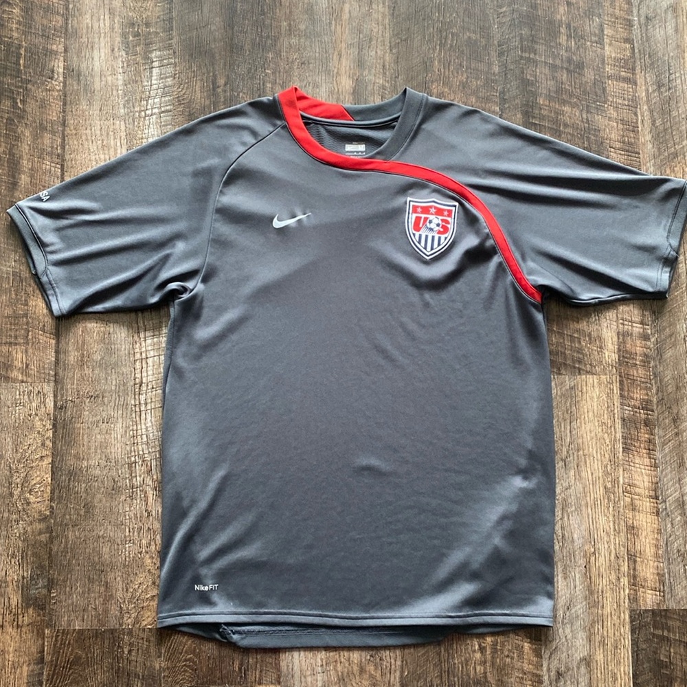 Vintage USA Soccer Training Top - Grey, Size M
